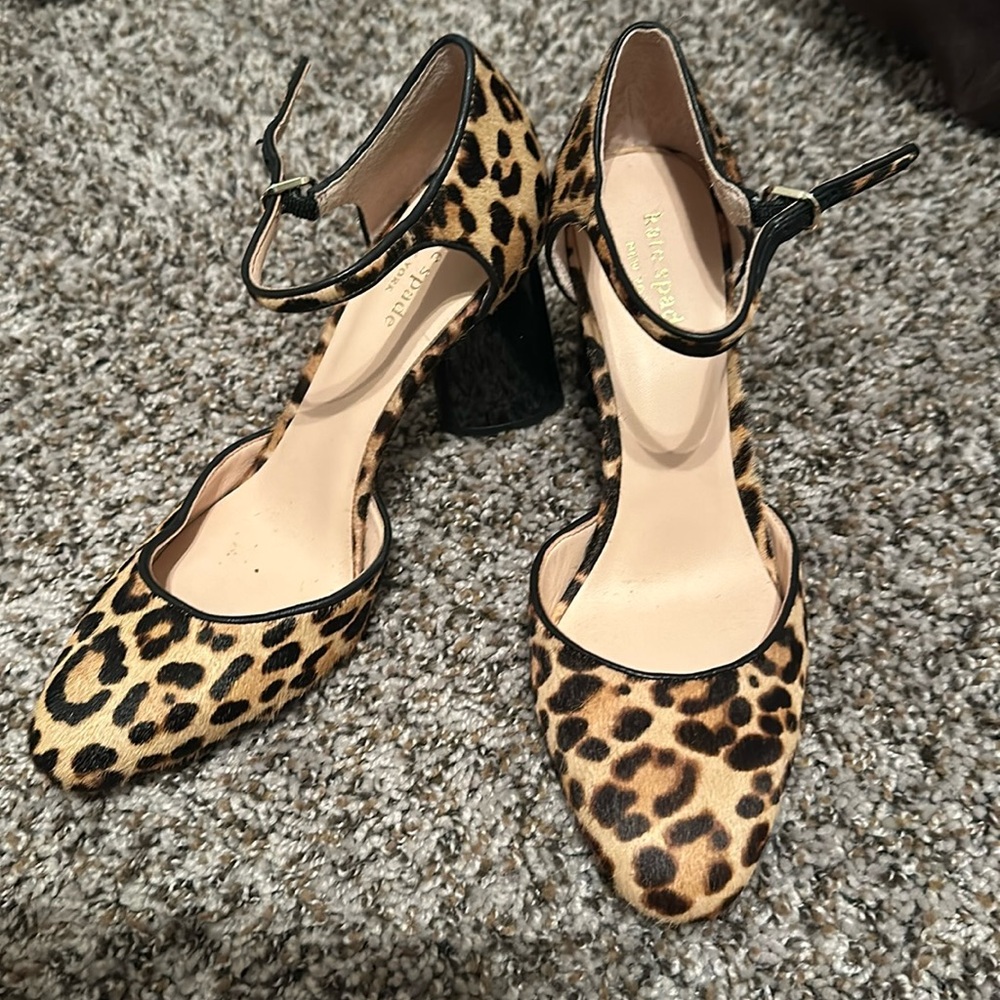 Kate spade leopard Heels size 7
